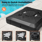 Pellebant 220 lbs Patio Cantilever Umbrella Base with Wheels - N/A