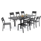 Pellebant 5/7/9-piece Aluminum Outdoor Dining Set Expandable Table and Stackable Chairs