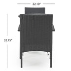 Peterson Outdoor 3-piece Wicker Bistro Set with Cushions by Christopher Knight Home