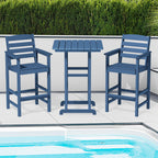 Plastic Tall adirondack Chair Set Of 3-Piece Patio Conversation Set