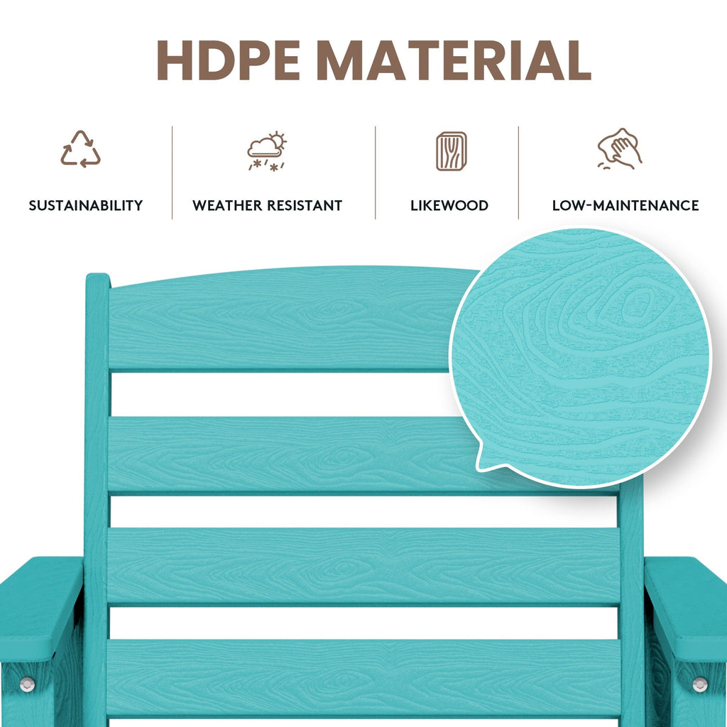 Plastic Tall adirondack Chair Set Of 3-Piece Patio Conversation Set