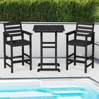 Plastic Tall adirondack Chair Set Of 3-Piece Patio Conversation Set
