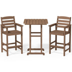 Plastic Tall adirondack Chair Set Of 3-Piece Patio Conversation Set
