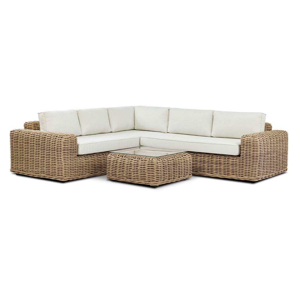 Poly & Bark Puglia Outdoor/Patio Corner Sectional Set with Coffee Table