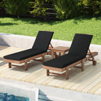 Polytrends Fading Free All Weather Outdoor Patio Chaise Lounge Cushions - (Set of 2)