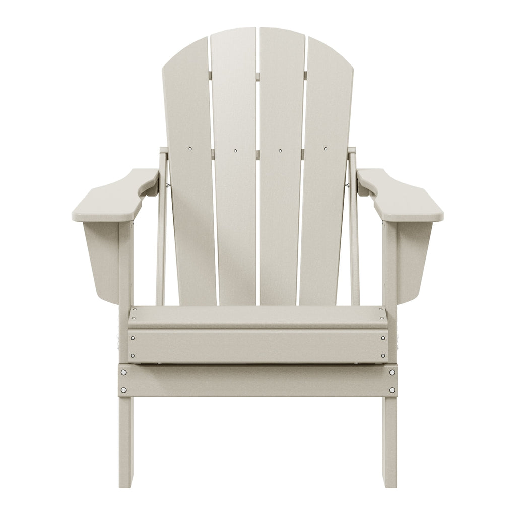 Polytrends Laguna Fade Resistant All Weather Outdoor Patio Folding Adirondack Chair