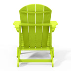 Polytrends Laguna Fade Resistant All Weather Outdoor Patio Folding Adirondack Chair