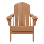 Polytrends Laguna Fade Resistant All Weather Outdoor Patio Folding Adirondack Chair
