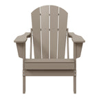 Polytrends Laguna Fade Resistant All Weather Outdoor Patio Folding Adirondack Chair