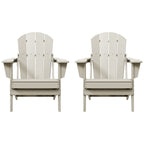 Polytrends Laguna Weather Resistant Outdoor Patio Folding Adirondack Chairs (Set of 2)