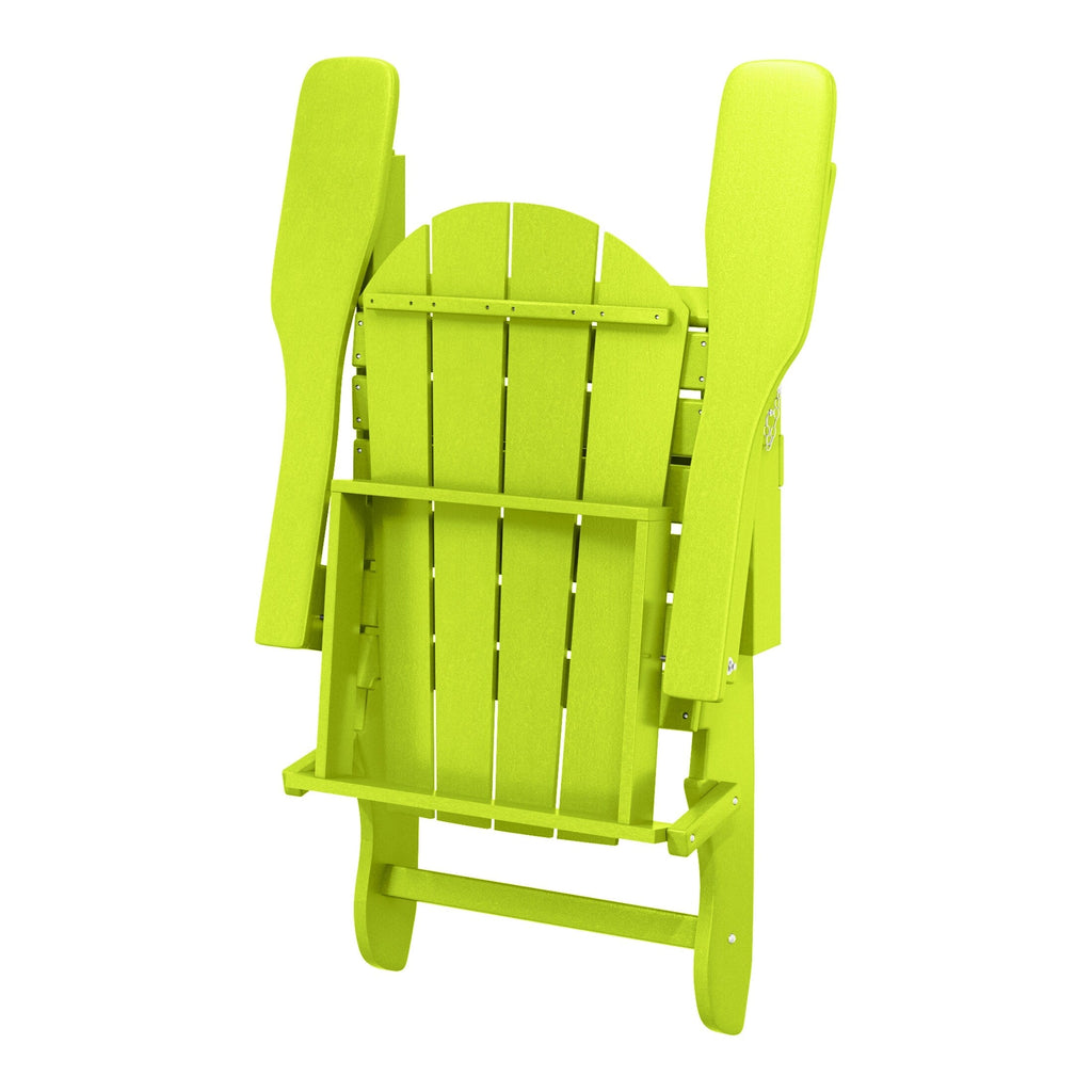 Polytrends Laguna Weather Resistant Outdoor Patio Folding Adirondack Chairs (Set of 2)