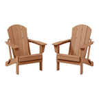 Polytrends Laguna Weather Resistant Outdoor Patio Folding Adirondack Chairs (Set of 2)