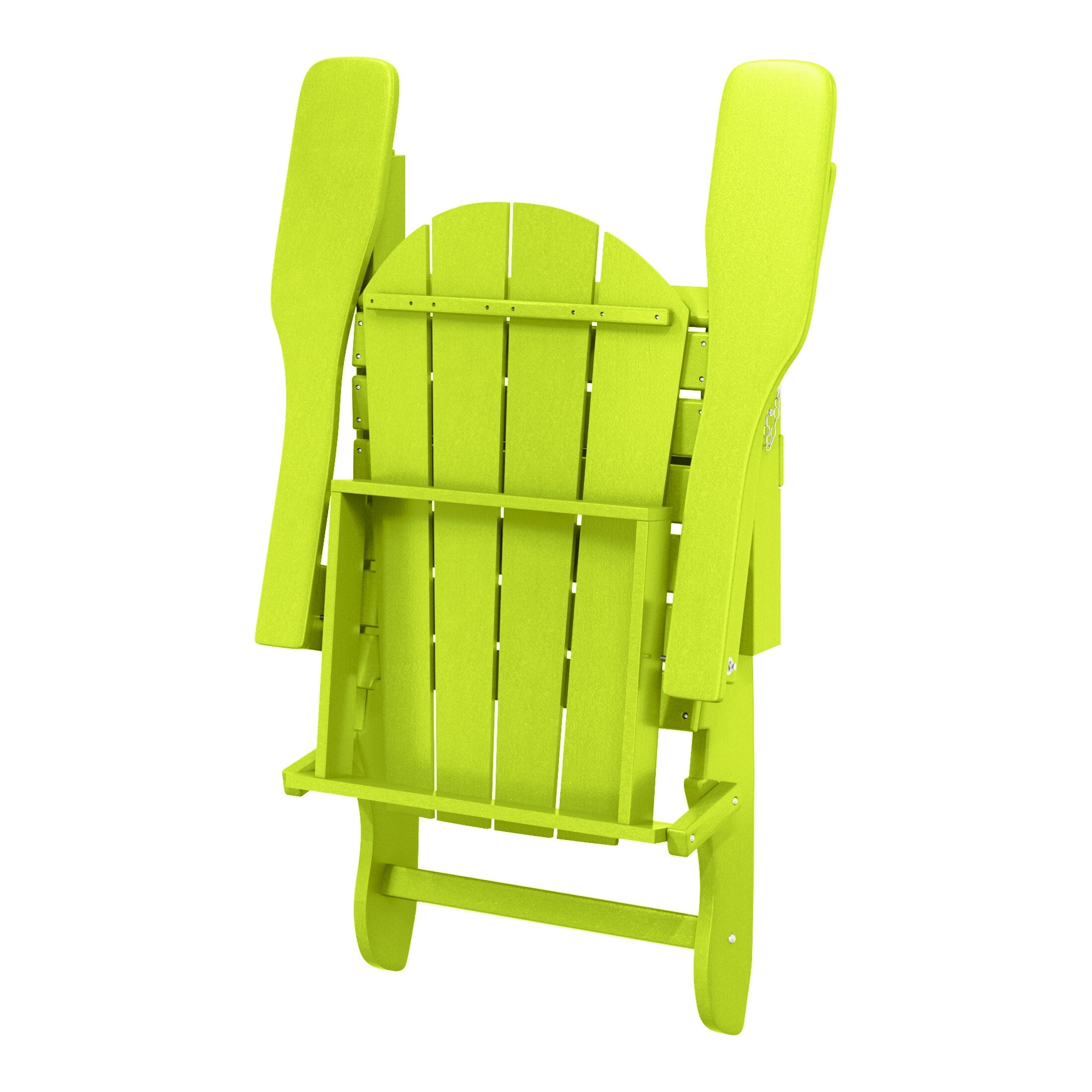 Polytrends Laguna Weather Resistant Outdoor Patio Folding Adirondack Chairs (Set of 4)