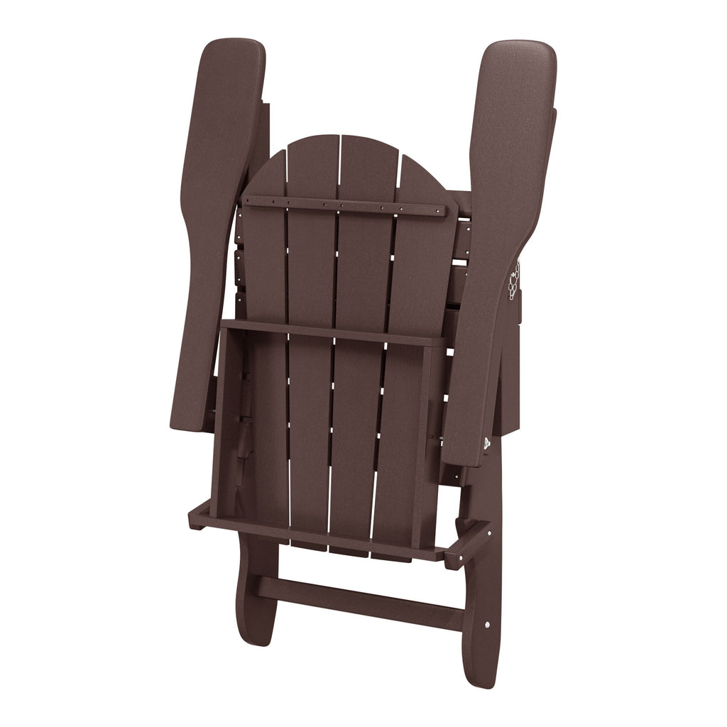 Polytrends Laguna Weather Resistant Outdoor Patio Folding Adirondack Chairs (Set of 4)