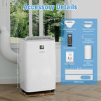 Portable Air Conditioner with Heater – 12000 BTU Cooling & 10000 BTU Heating for Rooms up to 700 Sq.Ft