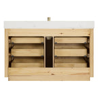 Porto Bath Vanity with White Quartz Stone Top without Mirror