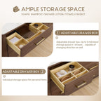 Porto Bath Vanity with White Quartz Stone Top without Mirror