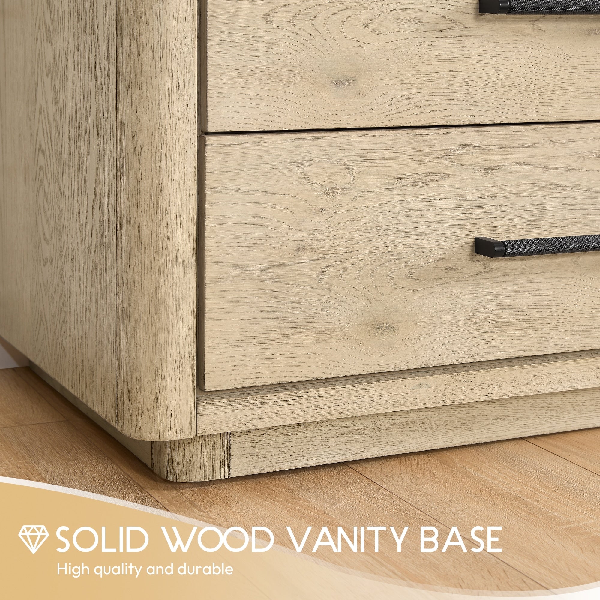 Porto Bath Vanity with White Quartz Stone Top without Mirror