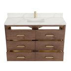 Porto Bath Vanity with White Quartz Stone Top without Mirror