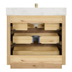 Porto Bath Vanity with White Quartz Stone Top without Mirror