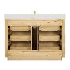 Porto Bath Vanity with White Quartz Stone Top without Mirror