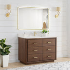 Porto Bath Vanity with White Quartz Stone Top without Mirror
