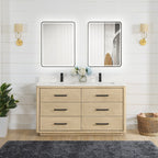 Porto Bath Vanity with White Quartz Stone Top without Mirror