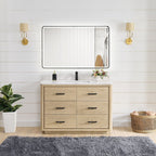 Porto Bath Vanity with White Quartz Stone Top without Mirror