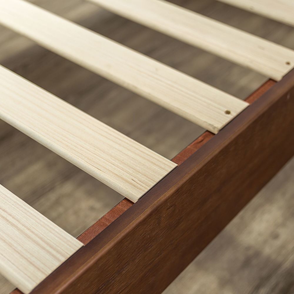 Priage by Zinus Deluxe Antique Espresso Solid Wood Platform Bed