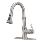Pull Down Kitchen Faucet Single Handle Modern One Hole Kitchen Sink Faucets With Pull Down Sprayer Basin Tap With Deck Plate