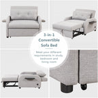 Pull Out Sofa Sleeper 3 in 1 with 2 Wing Table