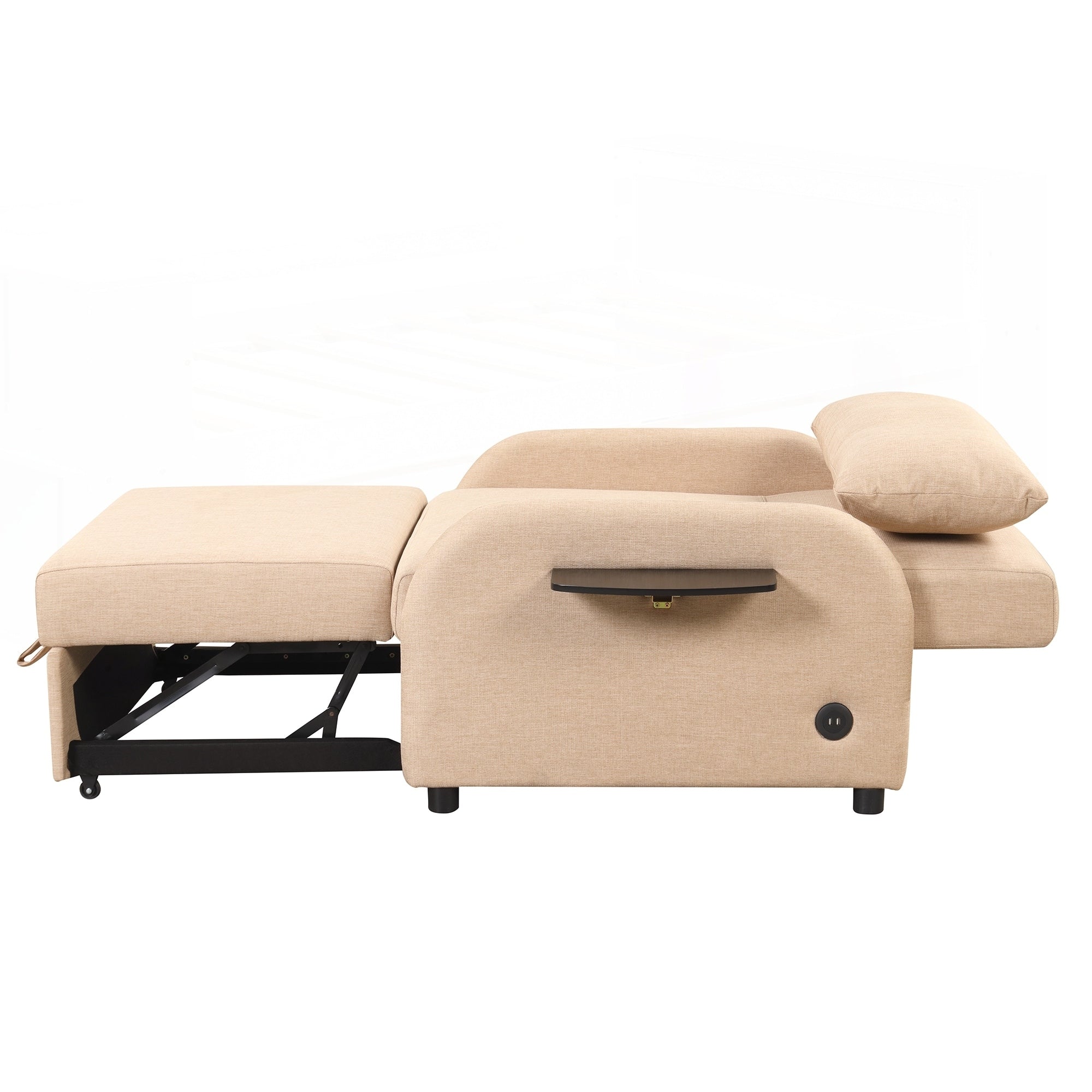 Pull Out Sofa Sleeper 3 in 1 with 2 Wing Table