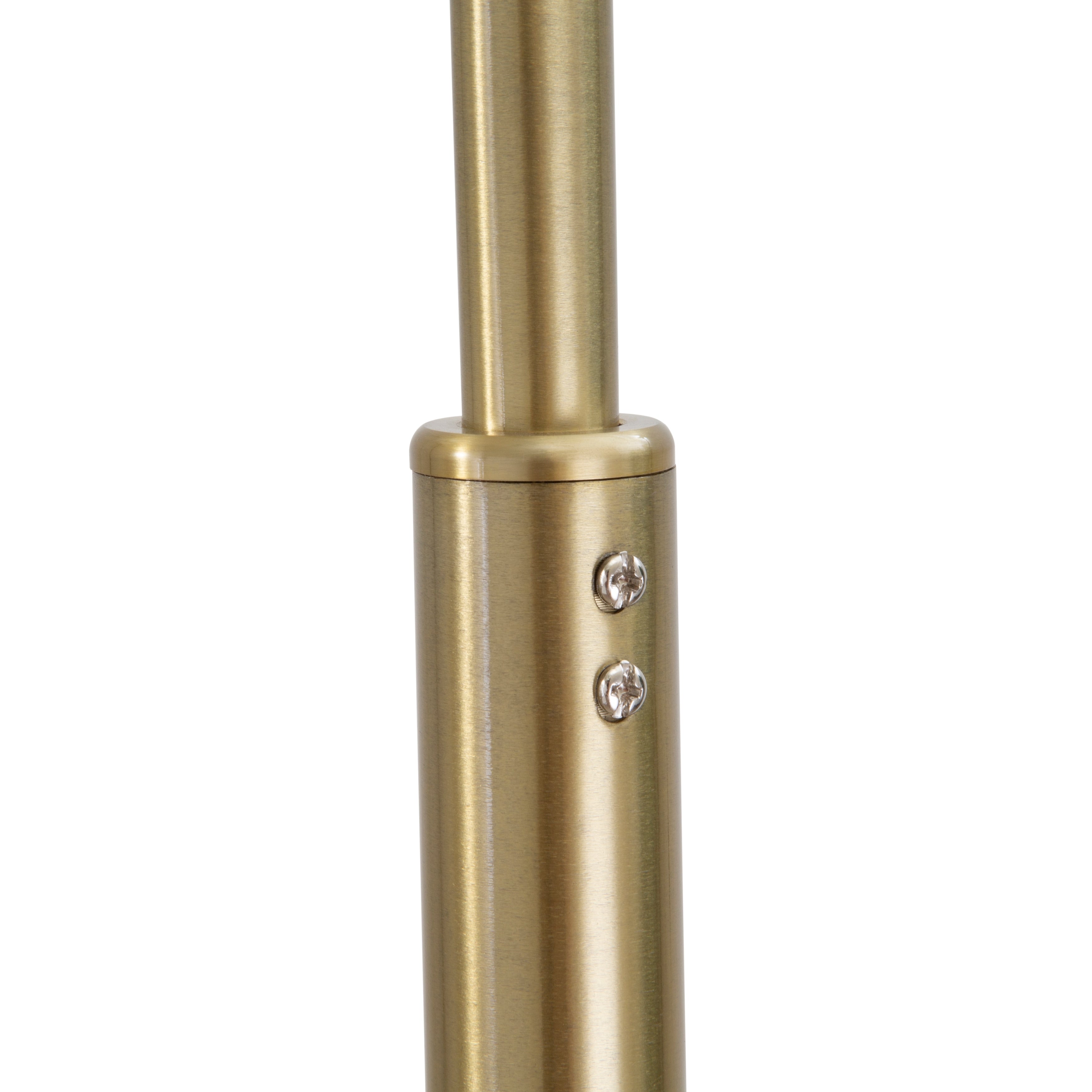 Q-Max 81 Steel Adjustable Arching Floor Lamp With Extra Large Shade and Marble Base