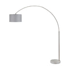Q-Max 81 Steel Adjustable Arching Floor Lamp With Extra Large Shade and Marble Base