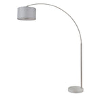 Q-Max 81 Steel Adjustable Arching Floor Lamp With Extra Large Shade and Marble Base