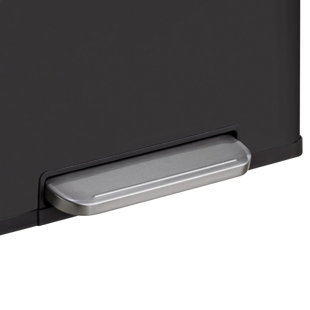 Qualiazero 16 Gal (8 Gal dual unit) Rectangular Recycle Step Can - Stainless Steel