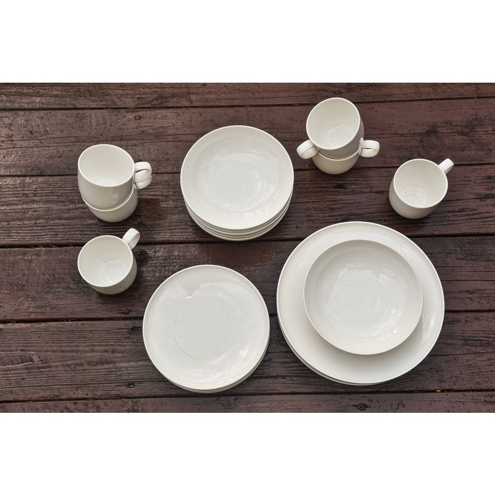 Red Vanilla Everytime White 24-piece Dinnerware Set