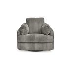 Rikki Swivel Glider Manual Recliner Chair, Gray Corduroy, 2 Pillows