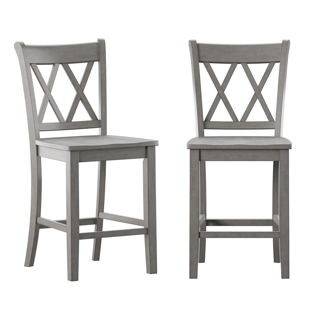 Ronda Double X-Back Counter Height Chairs (Set of 2)