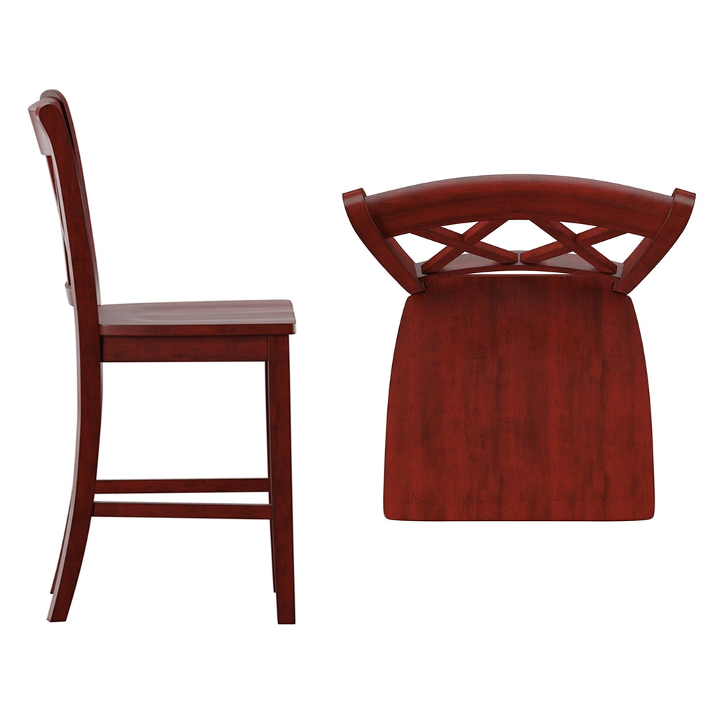 Ronda Double X-Back Counter Height Chairs (Set of 2)