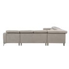 Roomfitters 122 Oversized Sectional Sofa Couch with Chaise Storage, Contemporary U-Shaped 7-Seater Sofa