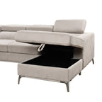Roomfitters 122 Oversized Sectional Sofa Couch with Chaise Storage, Contemporary U-Shaped 7-Seater Sofa