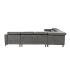 Roomfitters 122 Oversized Sectional Sofa Couch with Chaise Storage, Contemporary U-Shaped 7-Seater Sofa