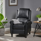 Roomfitters Ultimate Comfort PU Leather Pushback Recliner, Luxurious Recliner Chair for Living Room or Bedroom