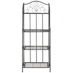 SAFAVIEH Bryn Victorian Wrought Iron 4-Tier Outdoor Bakers Rack - 25 In. W x 15 In. D x 63 In. H - 25W x 15D x 63H