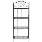 SAFAVIEH Bryn Victorian Wrought Iron 4-Tier Outdoor Bakers Rack - 25 In. W x 15 In. D x 63 In. H - 25W x 15D x 63H