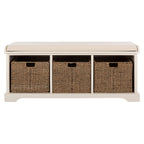 SAFAVIEH Eola Grey/ White Storage Bench - 47 x 16.1 x 19.9 - 47Wx16Dx20H