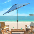 SAFAVIEH Hadire Inside Out Striped 9 Ft Crank Outdoor Umbrella
