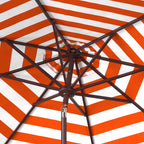 SAFAVIEH Hadire Inside Out Striped 9 Ft Crank Outdoor Umbrella