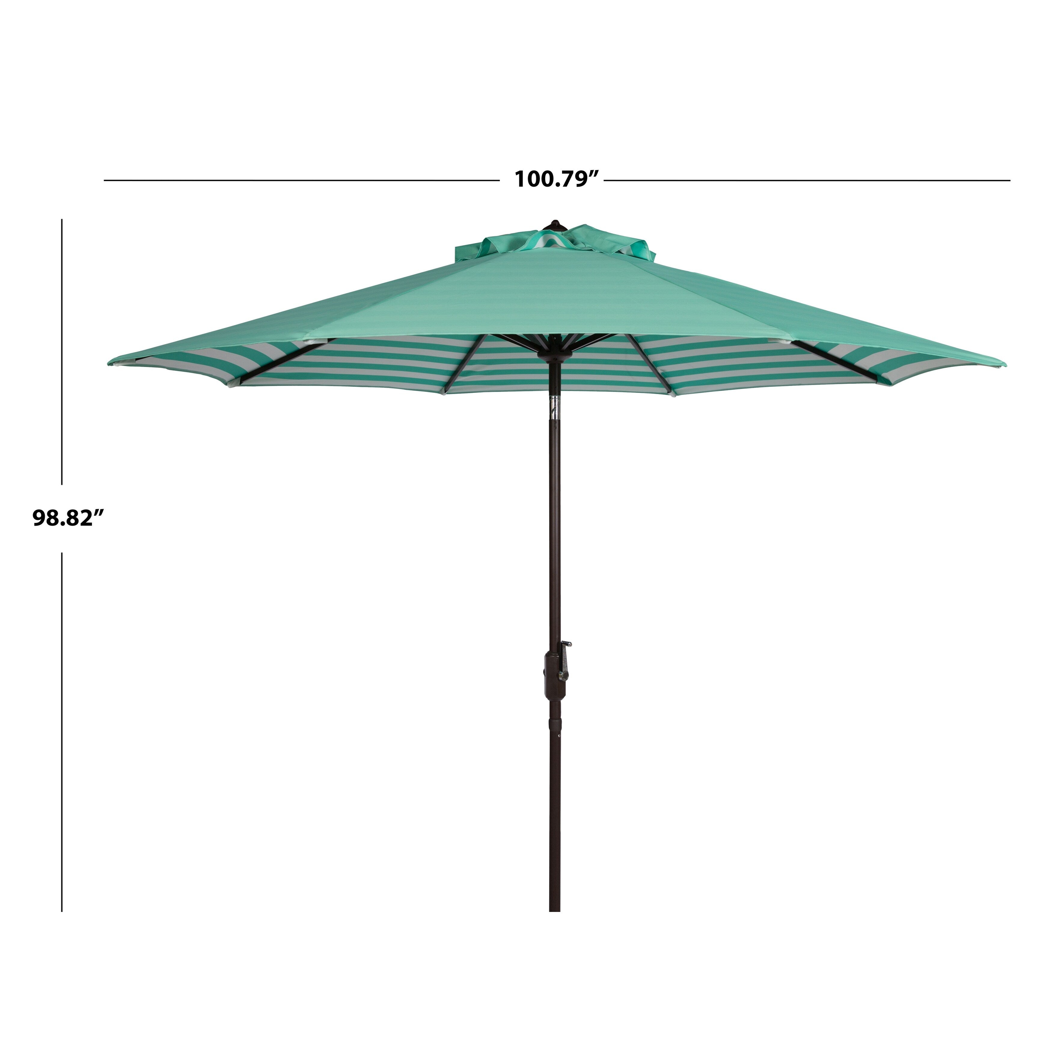 SAFAVIEH Hadire Inside Out Striped 9 Ft Crank Outdoor Umbrella